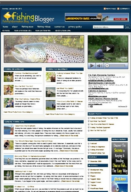 Product picture Fishing Plr Niche Blog (wp 3.x.x)