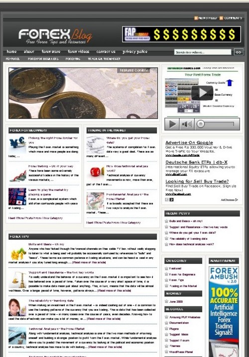 Product picture Forex Plr Niche Blog (Wp 3.x.x)