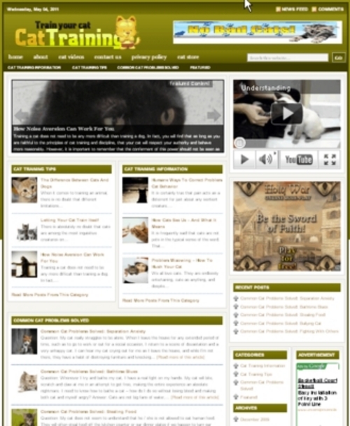 Product picture Cat Training Plr Niche  Blog (Wp 3.x.x)