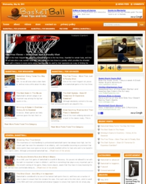 Product picture Basketball  Plr  Niche Blog (Wp 3.x.x)