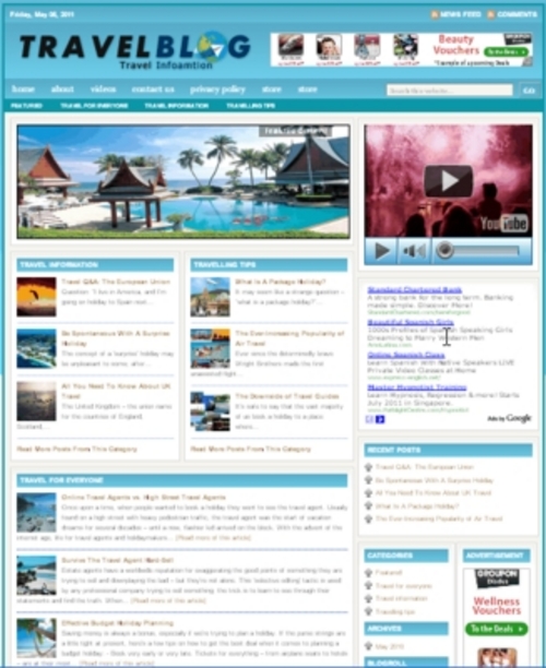 Product picture Travel Plr Niche blog (Wp 3.x.x)